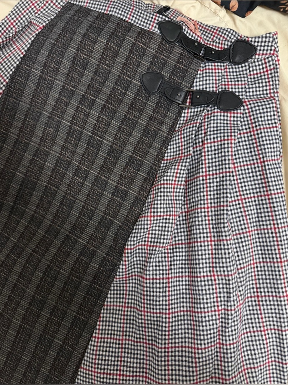 Plaid Buckle Skirt - Picture 4 of 4